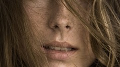 Woman faces brunettes freckles lenka