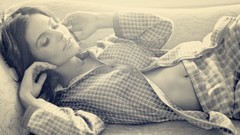 Woman faces brunettes models bellies