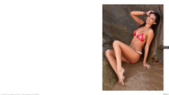 Woman faces brunettes models bikini Michelle Vawer