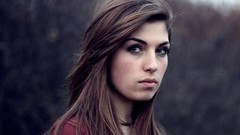 Woman faces brunettes models Hannah Biermann