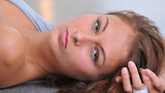 Woman faces brunettes models Yarina