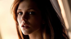 Woman faces brunettes open mouth Kiera Winters