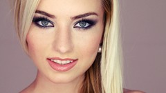 Woman faces earrings blondes blue eyes Diana Fox