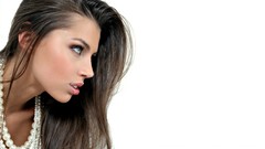 Woman faces green eyes models Valentina Kolesnikova