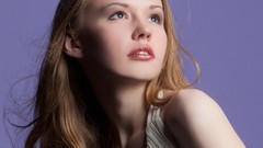 Woman faces lila Virginia Sun