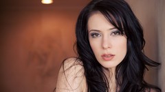 Woman faces lingerie brown eyes models black hair Art-Lingerie 