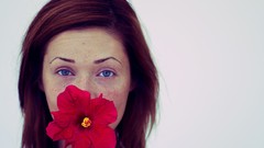 Woman faces long hair blue eyes brunettes models Sierra Love