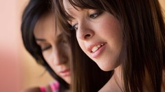 Woman faces long hair brunettes black hair lesbians pornstars 