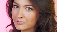 Woman faces long hair brunettes models portraits necklaces 