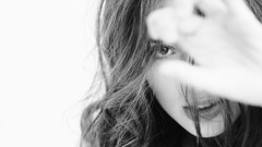 Woman faces monochrome Actress brunettes Spanish teen grayscale 