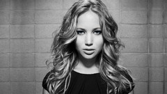 Woman faces monochrome Actress jennifer lawrence gimp grayscale 