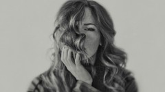 Woman faces monochrome freckles Simple Background The Great 