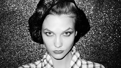 Woman faces monochrome karlie kloss