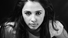 Woman faces monochrome naomi scott brunettes dark eyes grayscale