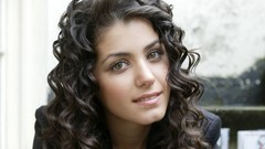 Woman faces outdoors smiling long hair brown eyes brunettes 