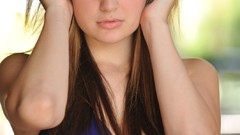 Woman faces purple dress Danielle FTVGirls