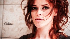 Woman faces redheads portraits Anna Lee