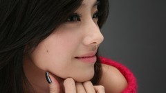 Woman faces smiling Han Chae-young