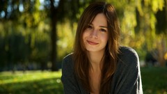 Woman faces smiling long hair brown eyes brunettes models 