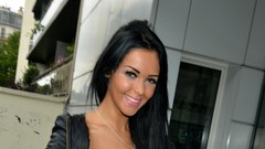 Woman faces smiling long hair brunettes nabilla benattia