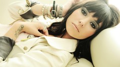 Woman faces tattoos piercings models pierced nose