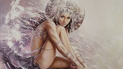 Woman fantasy artwork drawings