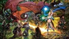 Woman fantasy Dragons weapons