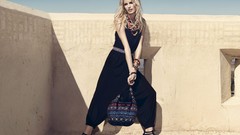 Woman fashion blondes purses models Caroline Winberg