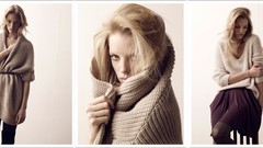 Woman fashion clothes shawl models