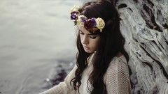 Woman fashion green eyes brunettes fashion model fashion 