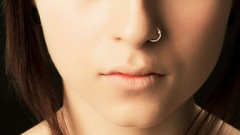 Woman fashion piercings models portraits nose ring Neon Lynxie