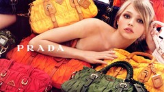 Woman fashion purses models Prada Sasha Pivovarova