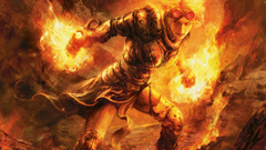 Woman fire magic: the