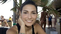 Woman Florida palm trees dates