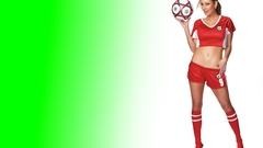 Woman football player