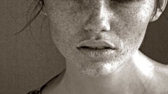 Woman freckles models Mike Dowson
