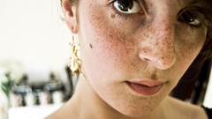 Woman freckles Victoria Penrose