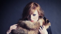 Woman fur blue background models redheads patty The Life Erotic 