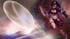 Woman game League of Legends Sivir boomerang
