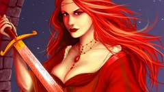 Woman game of thrones redheads artwork fantasy art paintwork 