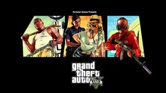 Woman game police hats respirator posters grand theft auto 5 
