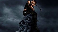 Woman game video tomb raider lara croft black clothes dark cloud