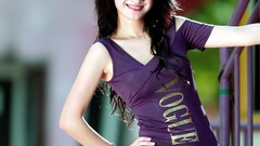 Woman Garden Chinese Actress outdoors asians singers models Xin 