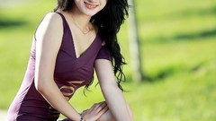 Woman Garden Chinese Actress outdoors singers models Xin Zi