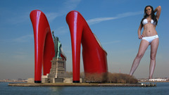 Woman giant new york