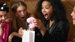 Woman Gifts handcuffs earrings blondes bracelets pajamas brown 