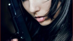 Woman girls with guns