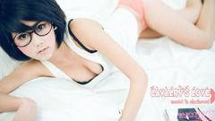 Woman glasses asians