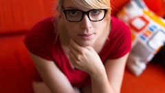 Woman glasses blondes chill