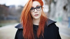 Woman glasses bloody models redheads betty girls with glasses
